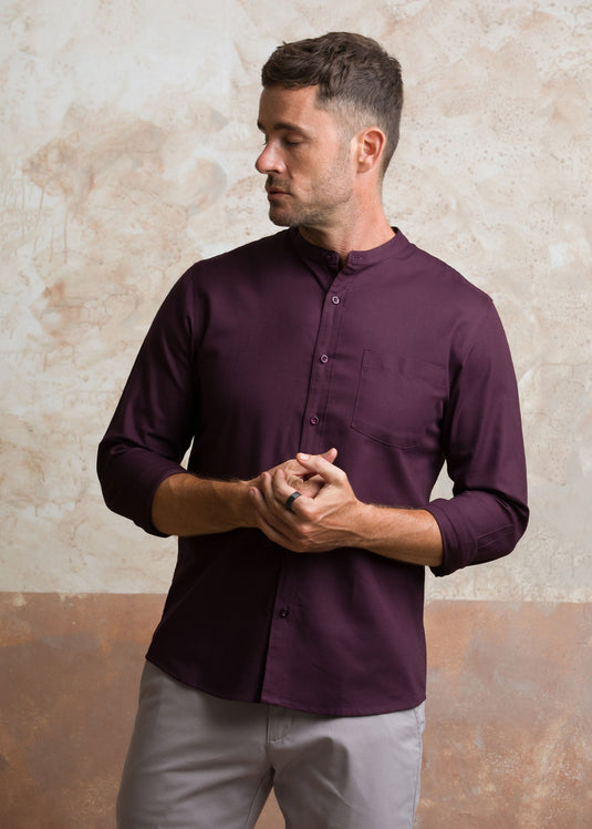 Manderin collar party wear shirt