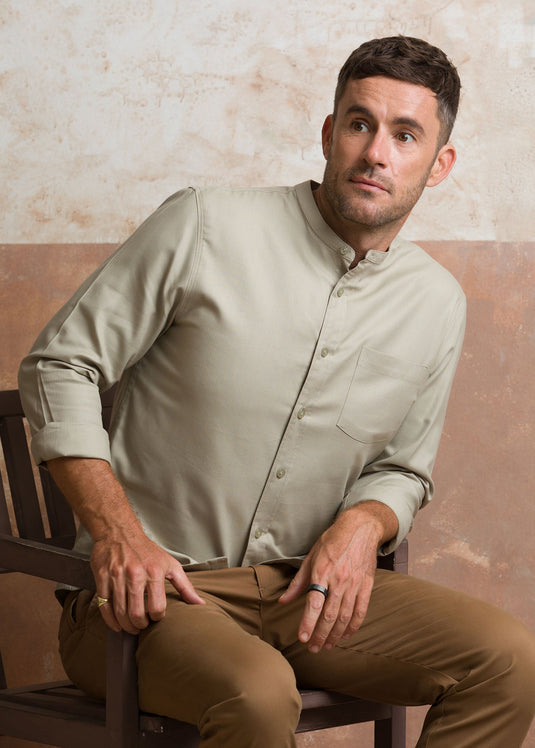 Manderin collar party wear shirt