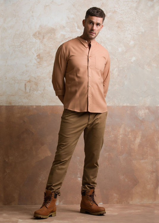 Manderin collar party wear shirt