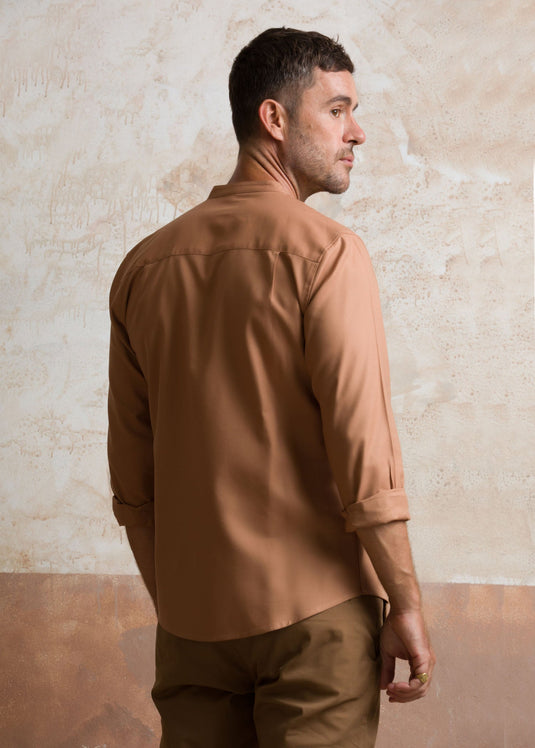 Manderin collar party wear shirt