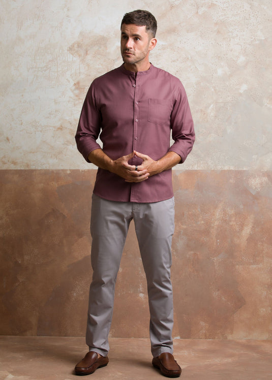 Manderin collar party wear shirt