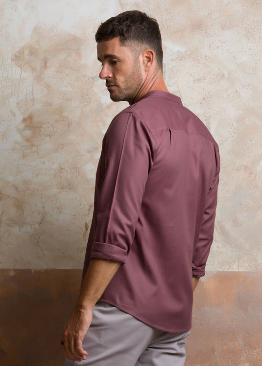 Manderin collar party wear shirt