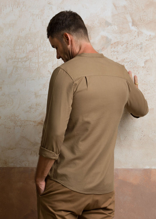 Manderin collar party wear shirt