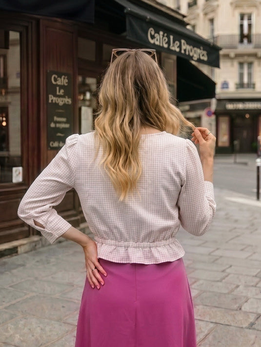 Crop top with draw cord