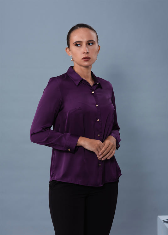Basic satin shirt