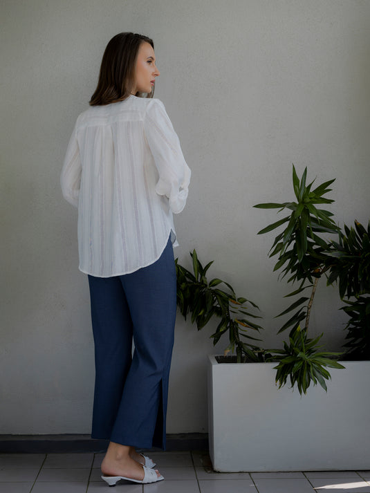 Pleat detailed blouse