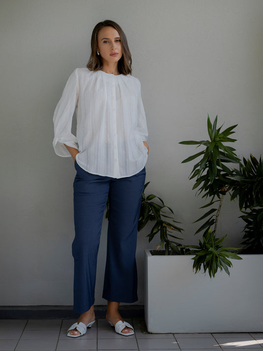 Pleat detailed blouse