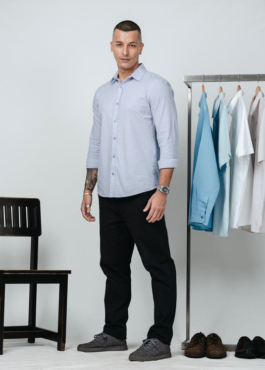 Cotton Stripped L/S shirt