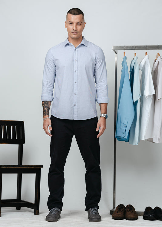 Cotton Stripped L/S shirt