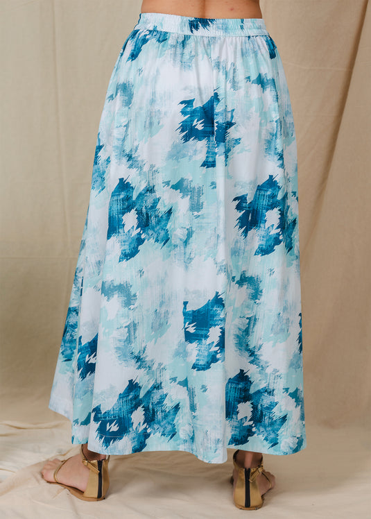 Maxi skirt with elasticated waist