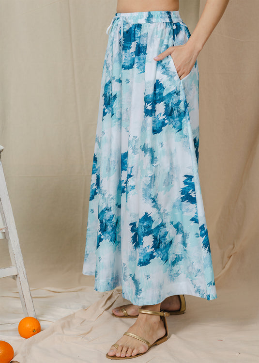 Maxi skirt with elasticated waist