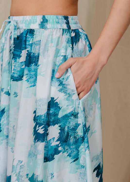 Maxi skirt with elasticated waist