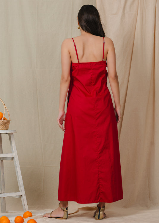 Beaded strappy maxi dress