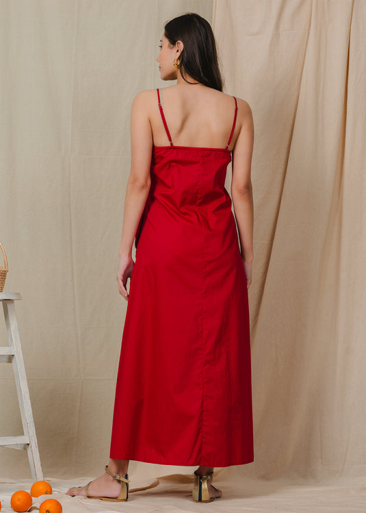 Beaded strappy maxi dress