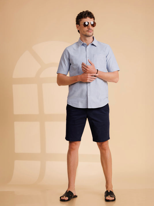Casual Wear Oxford Short Sleeve Shirt
