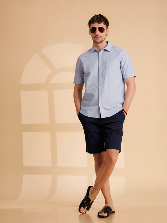 Casual Wear Oxford Short Sleeve Shirt