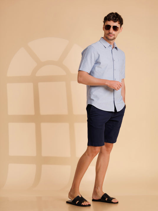 Casual Wear Oxford Short Sleeve Shirt