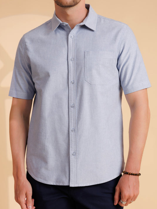 Casual Wear Oxford Short Sleeve Shirt