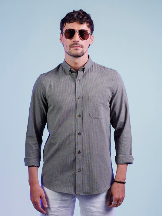 Casual Wear Stripe Long Sleeve Shirt