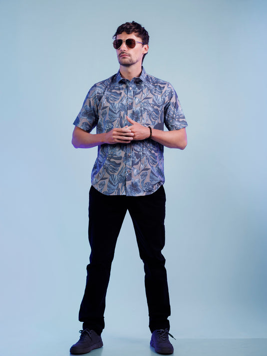 Casual Wear Printed Short Sleeve Shirt