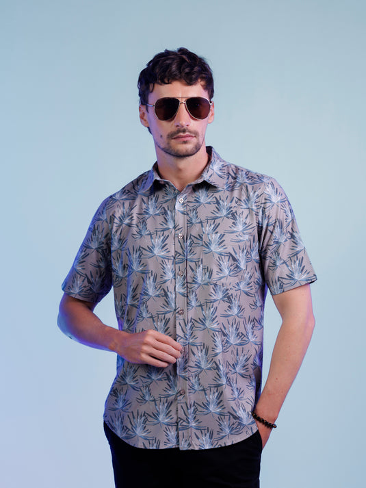 Casual Wear Printed Short Sleeve Shirt