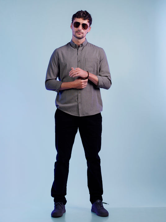 Casual Wear Check Long Sleeve Shirt