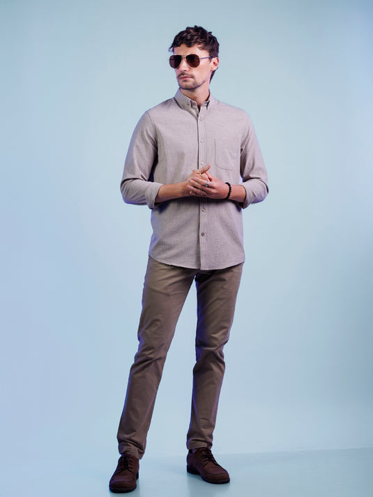 Casual Wear Stripe Long Sleeve Shirt