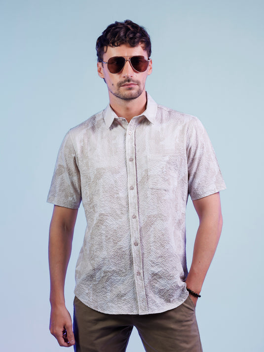 Casual Wear Printed Short Sleeve Shirt
