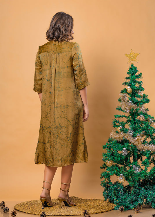 Batik floral basic dress