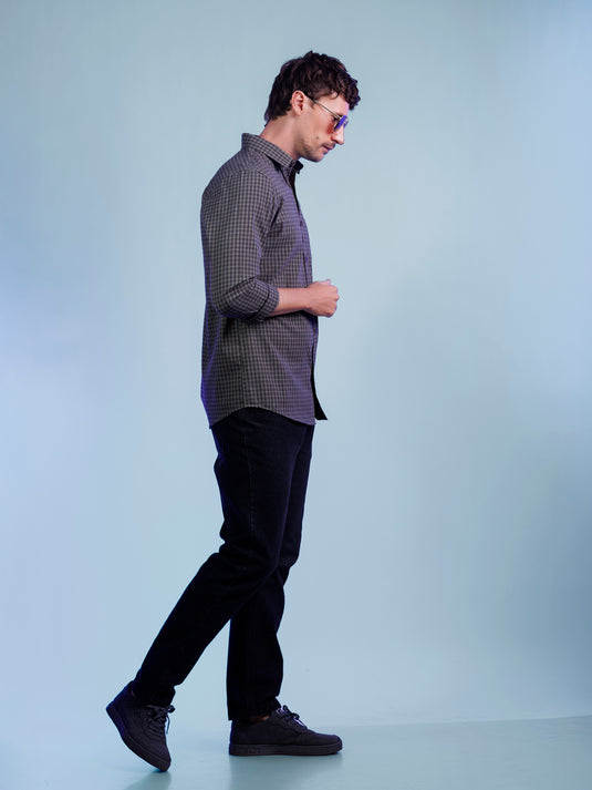 Casual Wear Check Long Sleeve Shirt