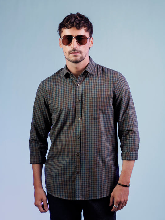 Casual Wear Check Long Sleeve Shirt