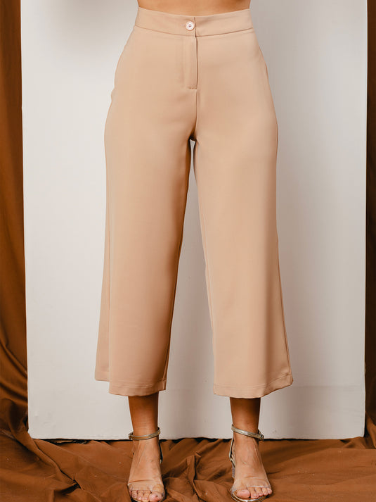 Wide leg cropped pant