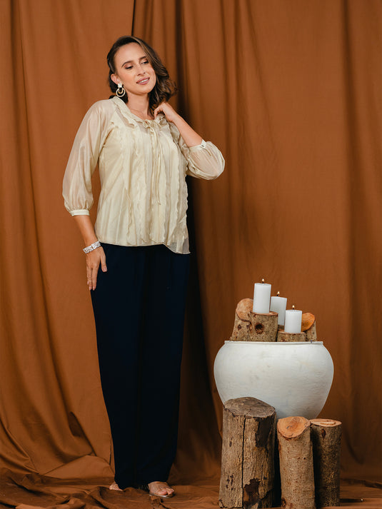 Frill detailed blouse