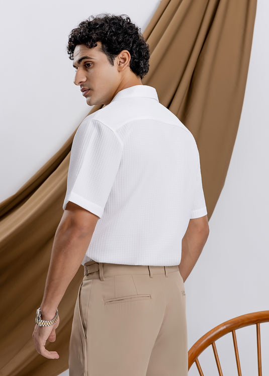 Waffle Cuban Collar S/S Shirt