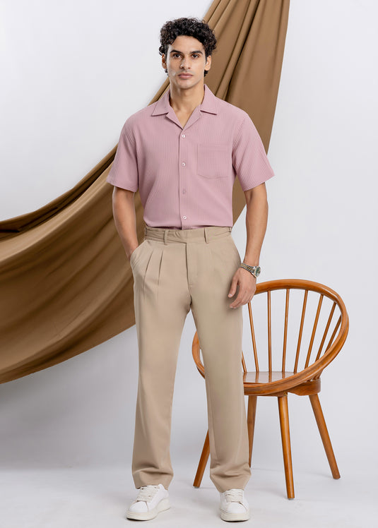 Waffle Cuban Collar S/S Shirt