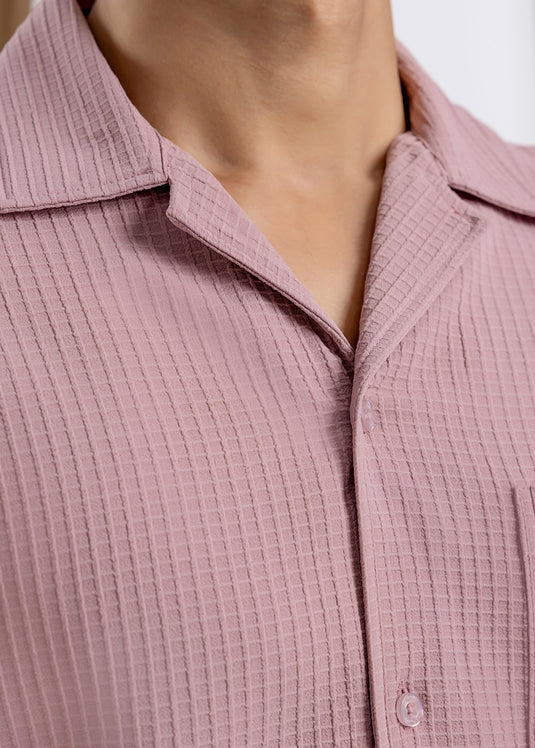 Waffle Cuban Collar S/S Shirt