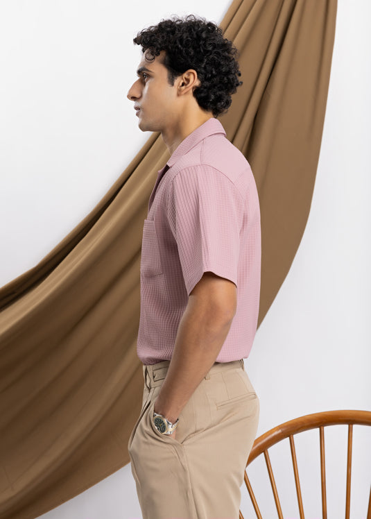 Waffle Cuban Collar S/S Shirt