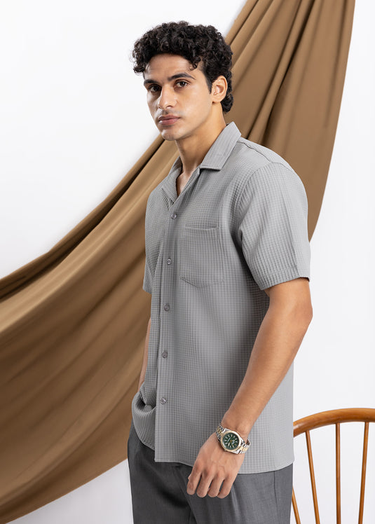 Waffle Cuban Collar S/S Shirt