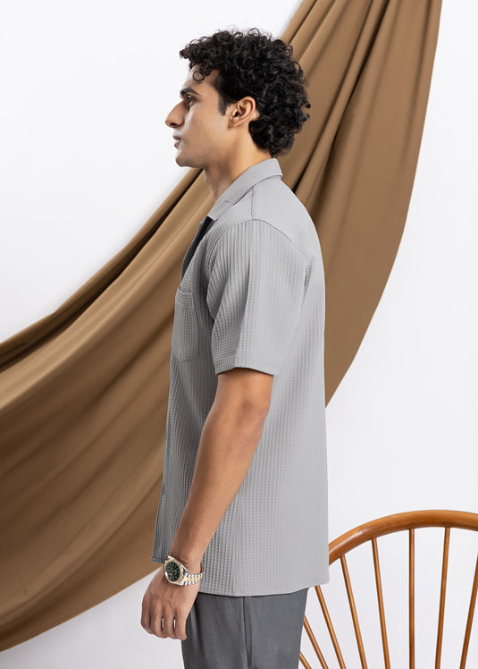 Waffle Cuban Collar S/S Shirt