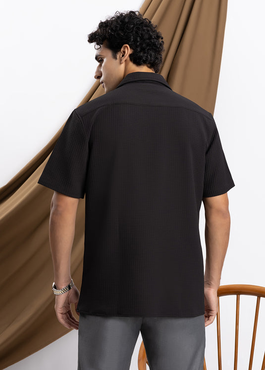Waffle Cuban Collar S/S Shirt
