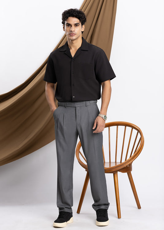 Waffle Cuban Collar S/S Shirt