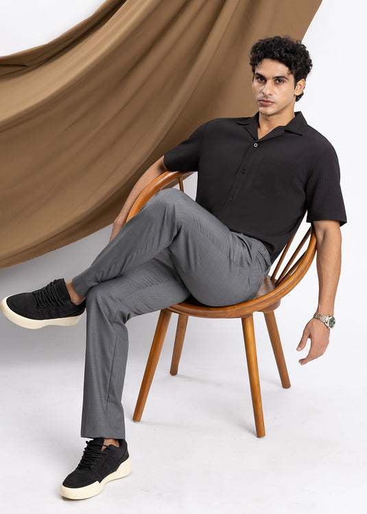 Waffle Cuban Collar S/S Shirt