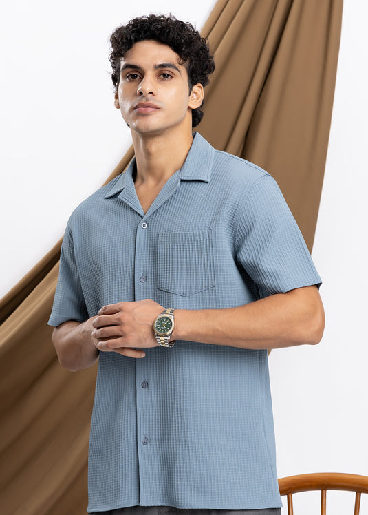 Waffle Cuban Collar S/S Shirt