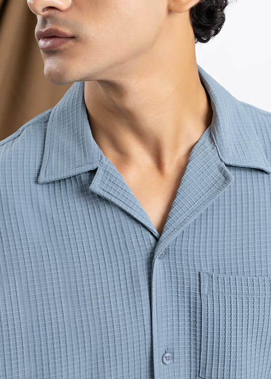 Waffle Cuban Collar S/S Shirt