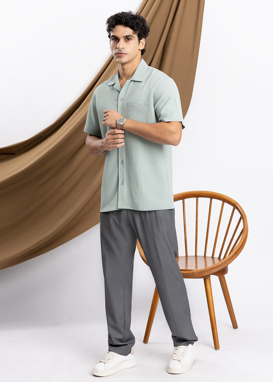 Waffle Cuban Collar S/S Shirt