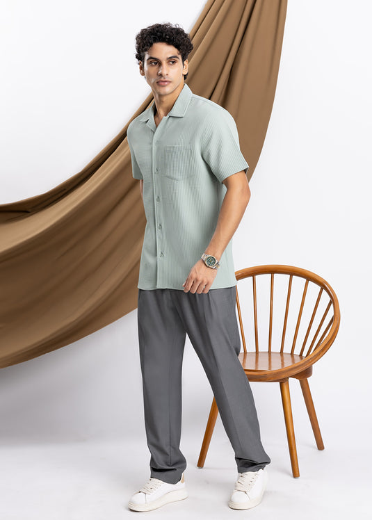 Waffle Cuban Collar S/S Shirt