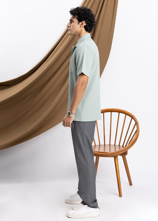 Waffle Cuban Collar S/S Shirt