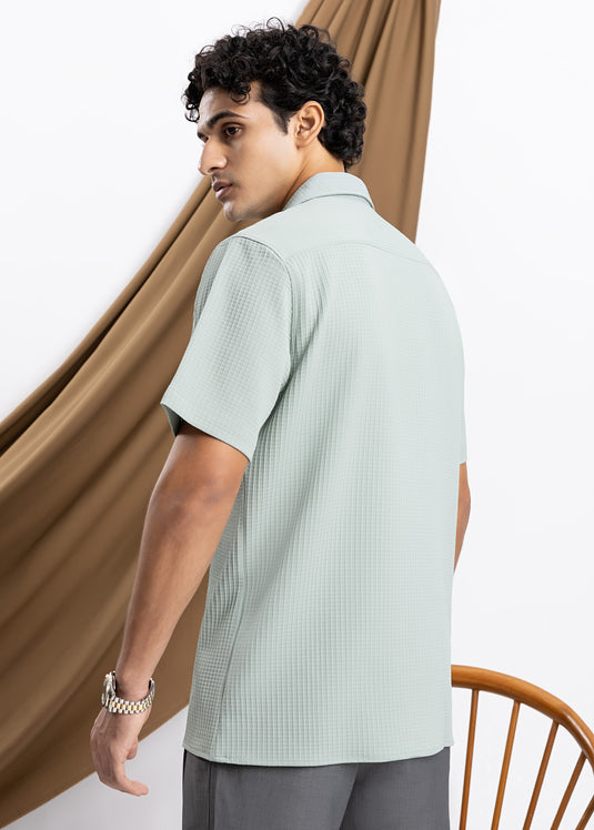 Waffle Cuban Collar S/S Shirt