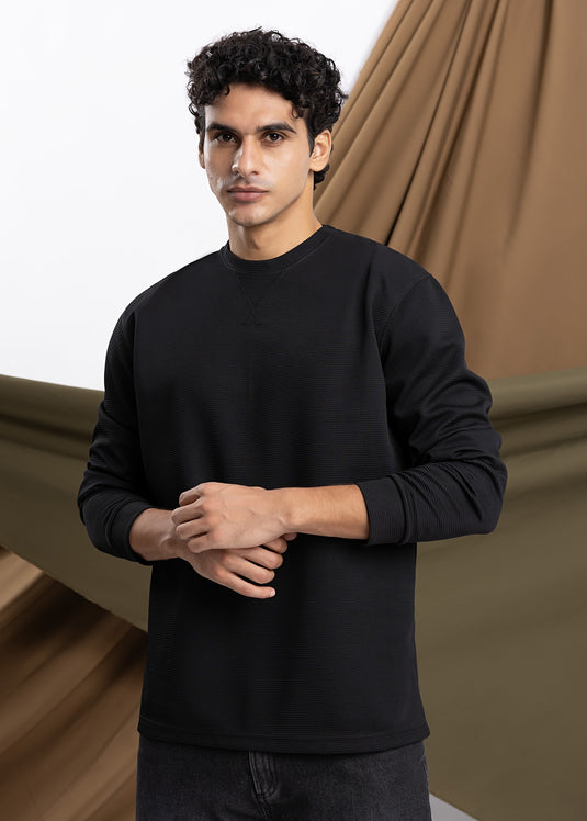 Waffle Long Sleeve Sweater