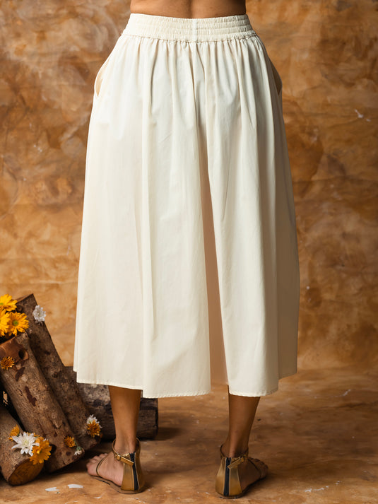 Elasticated waist midi skirt